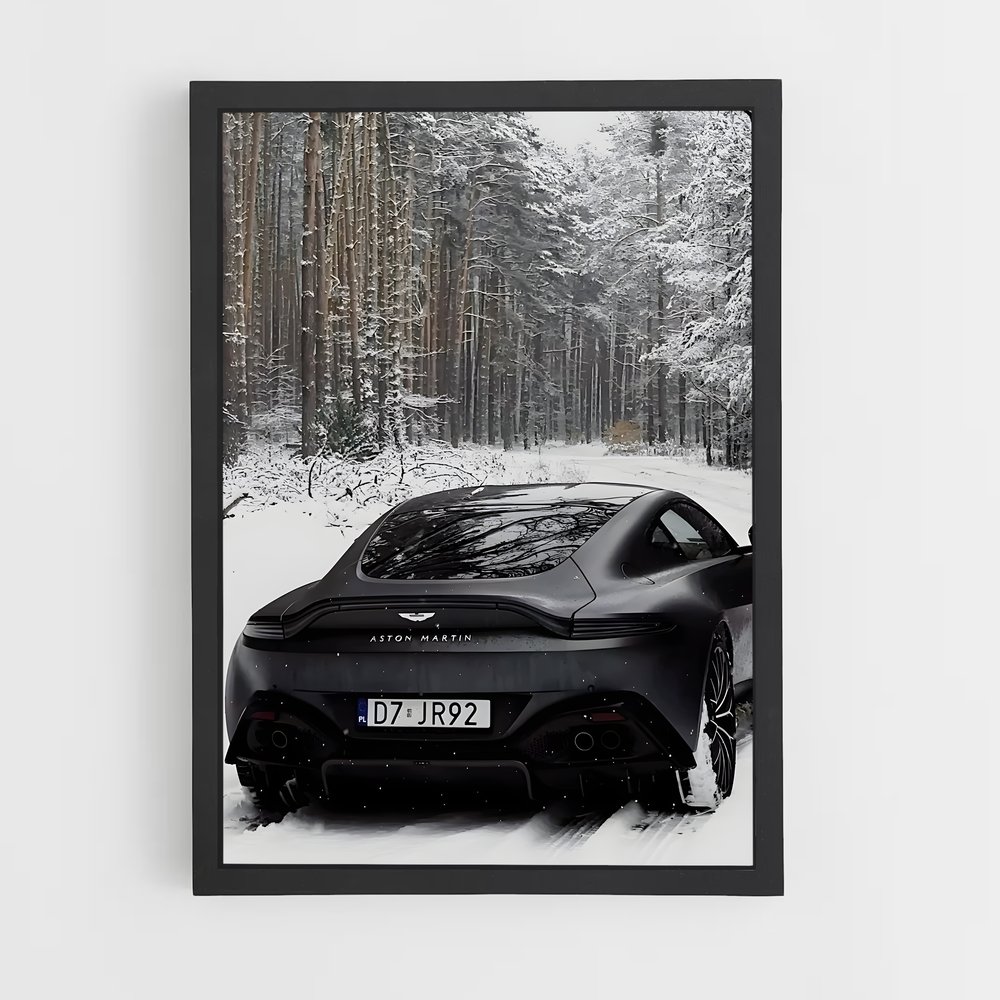 Poster Neige et Vitesse – affiche Aston Martin (vue 2)